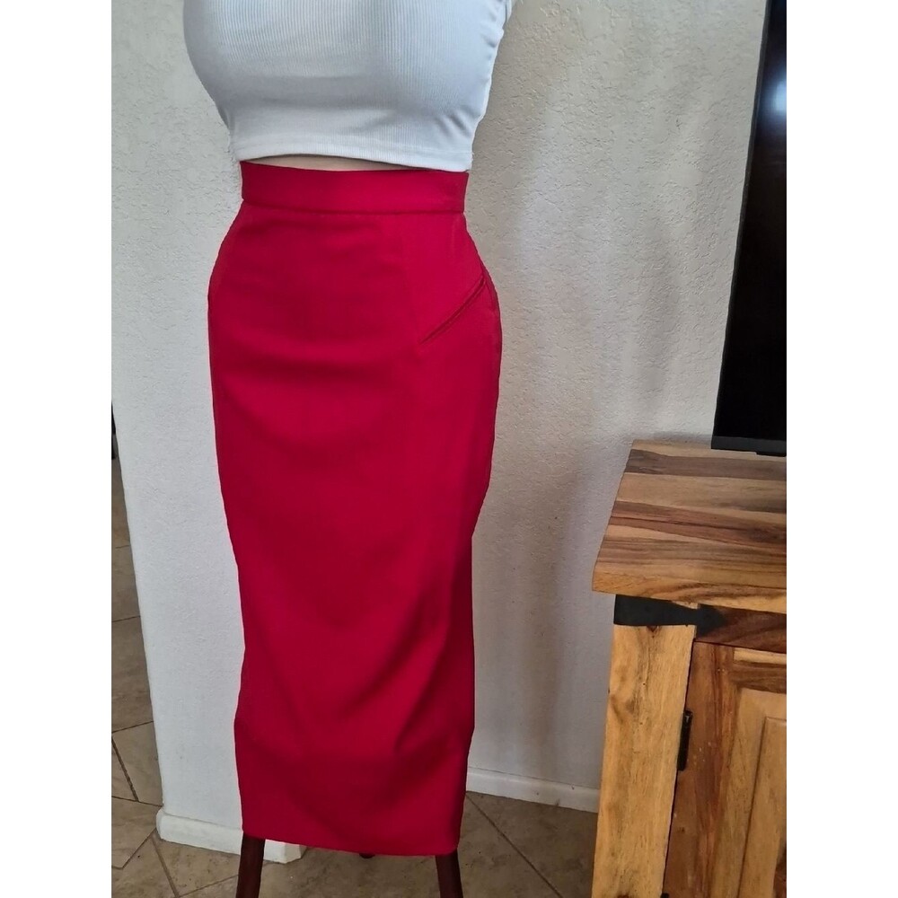 Tahari Vintage 100% Wool Long Skirt Sz 4